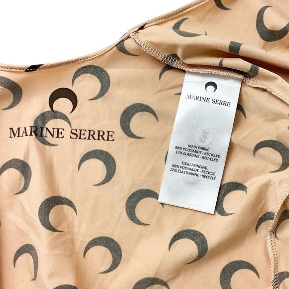 MARINE SERRE NWT Size XL Recycled Moon Jersey Catsuit SS25 Jumpsuit One Piece - Picture 5 of 13
